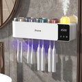 UV Toothbrush Holder Sanitizer Aromatherapy Diffuser IR Night Light Wall Mount Auto-Cycle 99.99% Sterilization Rate Intelligent