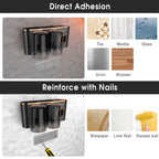 Wall Mounted Bathroom Decor Toothbrush Holders Storage Bathroom Accessories with Toothpaste Dispenser