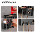 Wall Mounted Bathroom Decor Toothbrush Holders Storage Bathroom Accessories with Toothpaste Dispenser