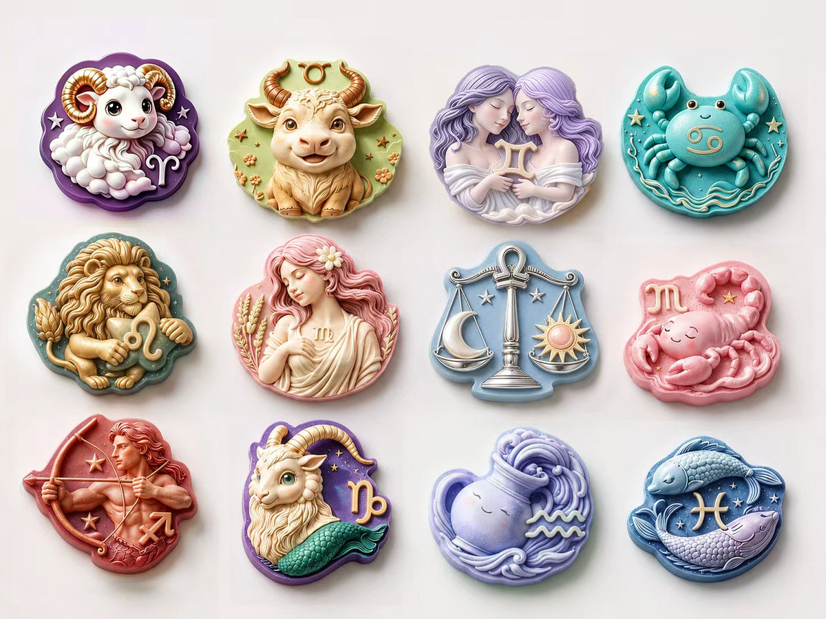 12 Zodiac Sign Bath Bombs