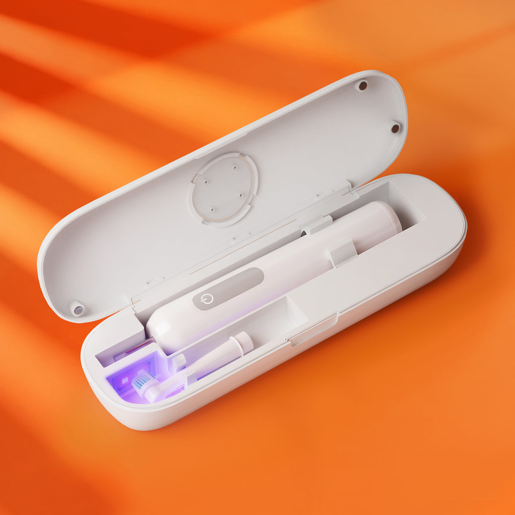 Electric Smart Sanitizing Toothbrush Case Travel Box 99.99% Sterilization Rate USB Type-C Charging UVC Toothbrush Holder