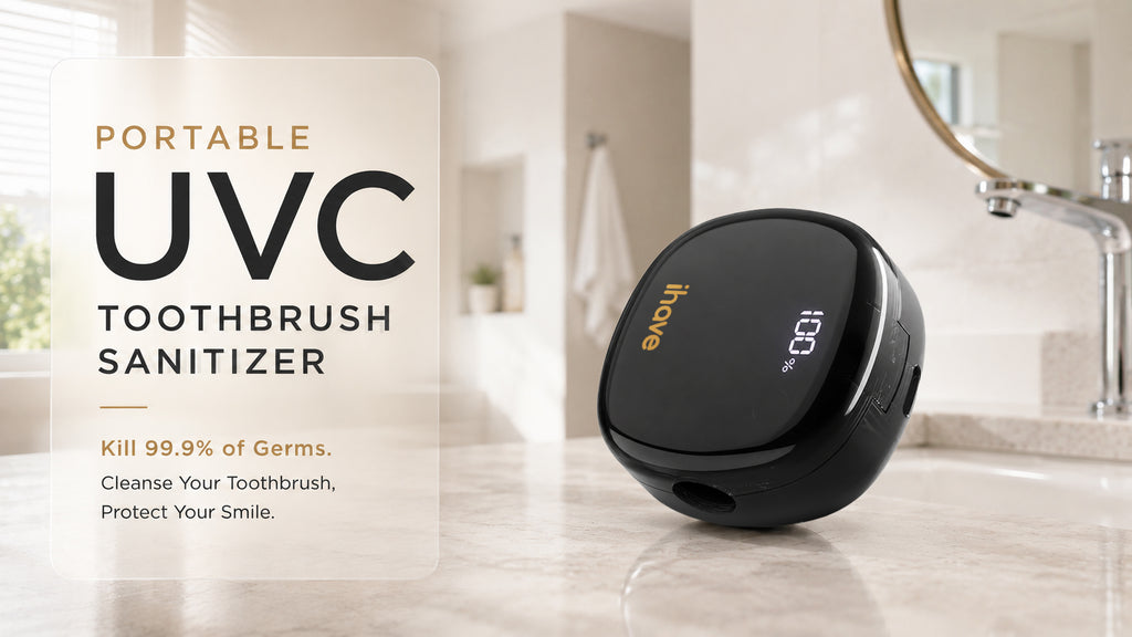 iHave F12: Portable UVC Toothbrush Sanitizer, Magnetic Mount