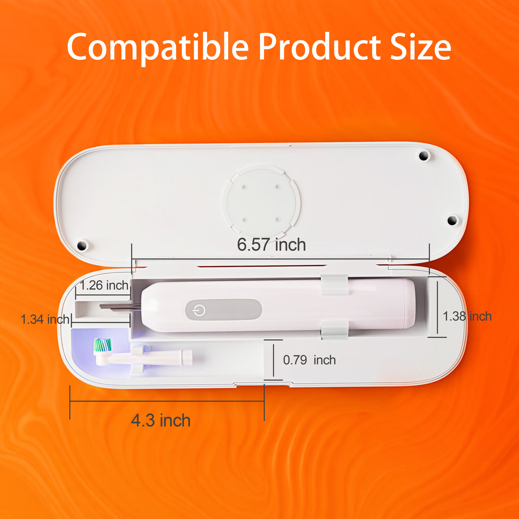 Electric Smart Sanitizing Toothbrush Case Travel Box 99.99% Sterilization Rate USB Type-C Charging UVC Toothbrush Holder