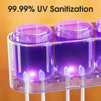 Wall Mounted UV Toothbrush Holder Set Bathroom Organizer UV Sanitizing Toothbrush Holder Intelligent Infrared Sensor Toothbrush Sterilizers