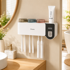 Wall Mounted UV Toothbrush Holder Set Bathroom Organizer UV Sanitizing Toothbrush Holder Intelligent Infrared Sensor Toothbrush Sterilizers