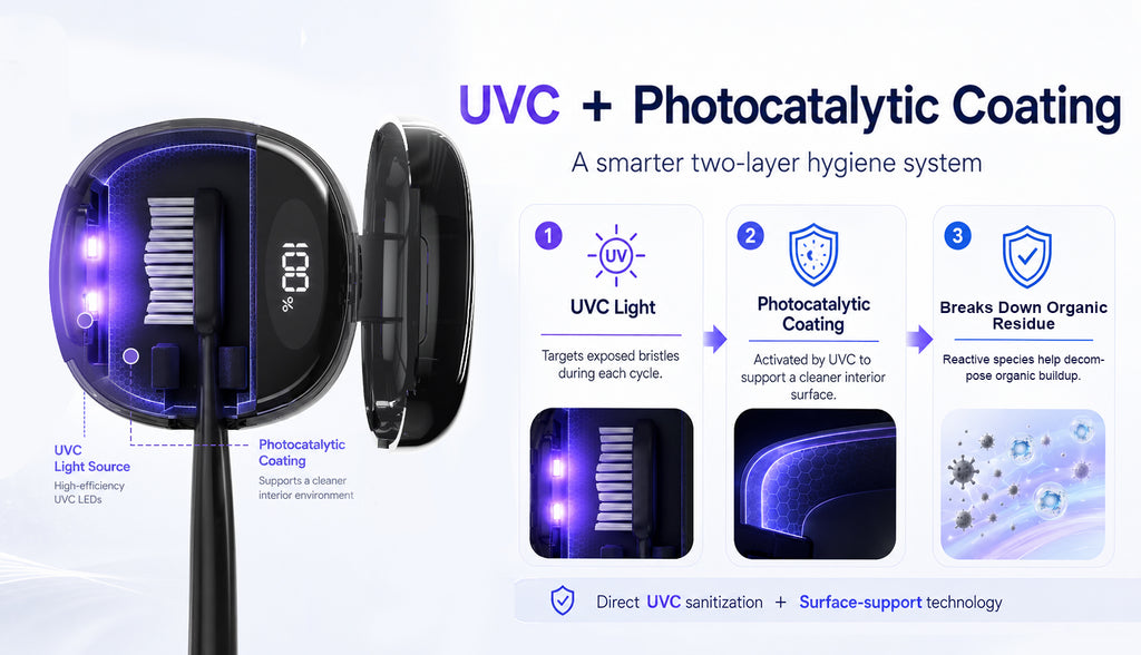 iHave F12: Portable UVC Toothbrush Sanitizer, Magnetic Mount