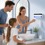 Smart Wall-Mounted Toothbrush Sanitizer Automatic Fan Drying UV Anion Disinfection 99.99% Sterilization Rate USB Type-C Charging