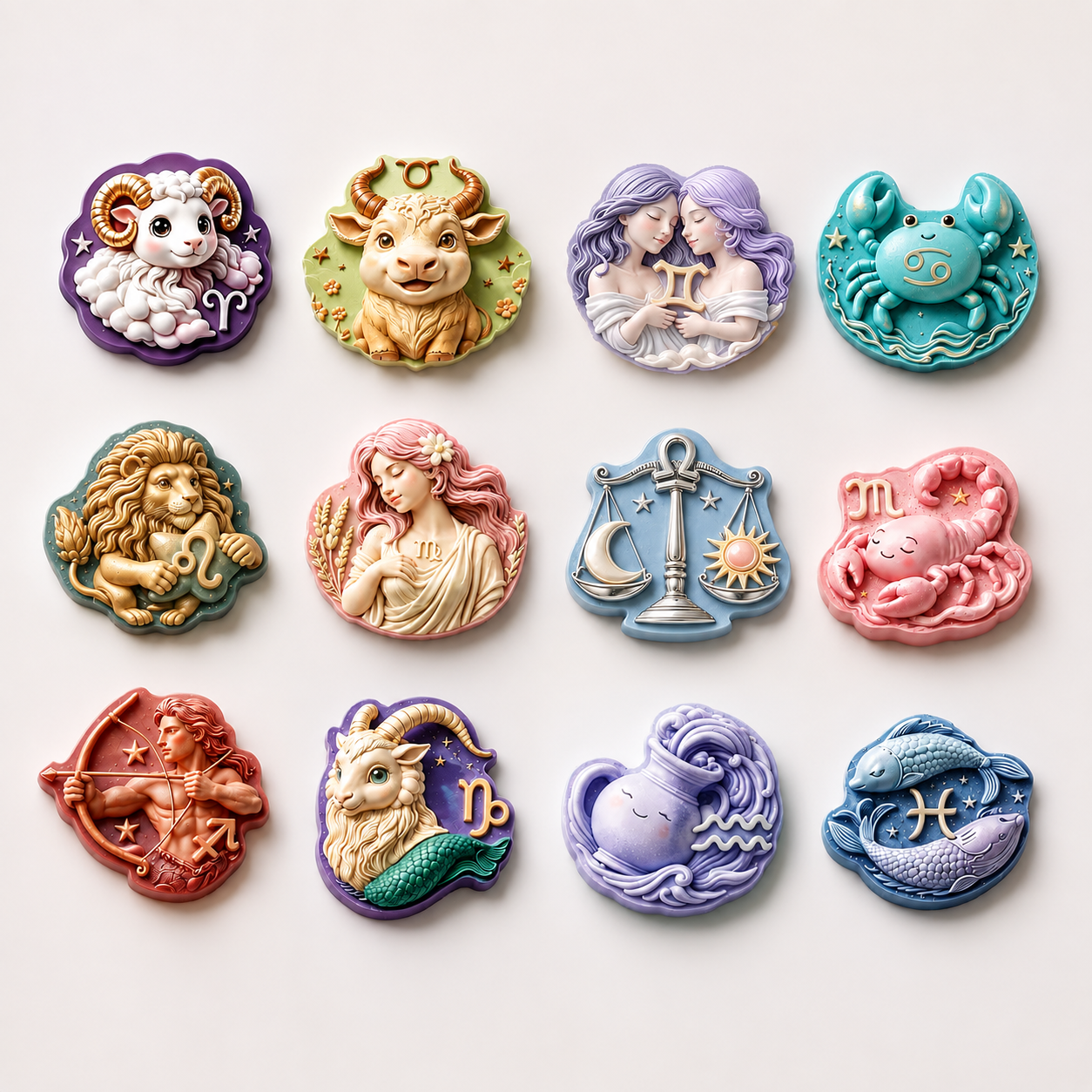 12 Zodiac Sign Bath Bombs