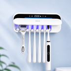 Smart Wall-Mounted Toothbrush Sanitizer Automatic Fan Drying UV Anion Disinfection 99.99% Sterilization Rate USB Type-C Charging