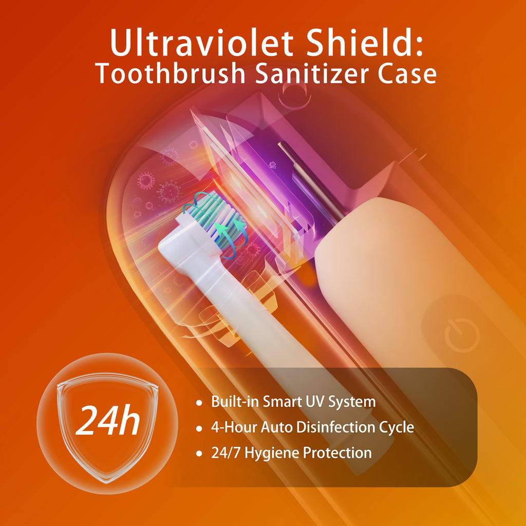 Electric Smart Sanitizing Toothbrush Case Travel Box 99.99% Sterilization Rate USB Type-C Charging UVC Toothbrush Holder