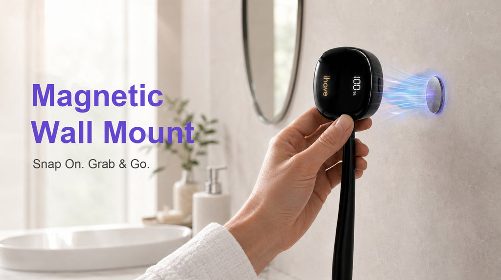 iHave F12: Portable UVC Toothbrush Sanitizer, Magnetic Mount